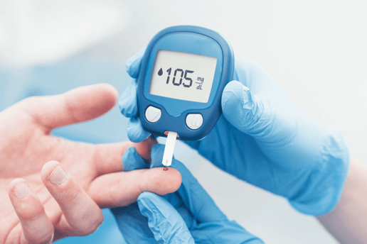 Erhöhte Glukosespiegel im Blutplasma bei Diabetes mellitus